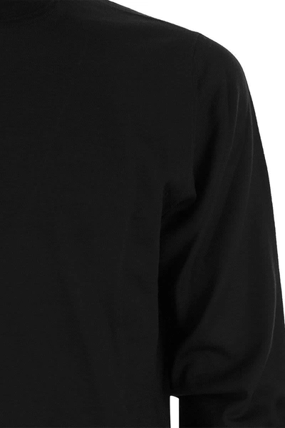 Fedeli Wool And Cashmere Turtleneck Jumper In Black