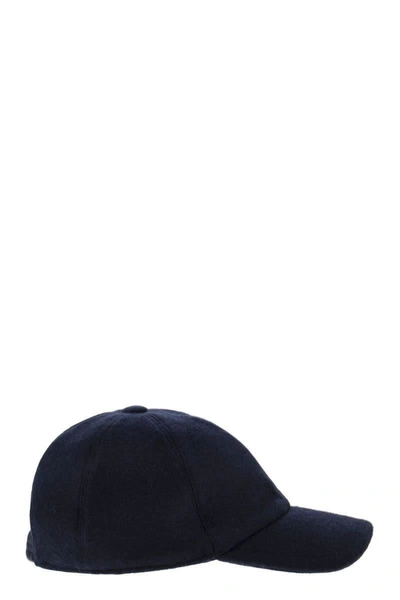 Shop Fedeli Land - Cashmere Felt Hat In Blue