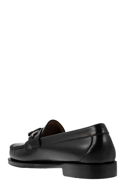 Shop Gh Bass G.h. Bass Weejun - Leather Moccasins With Tassels In Black