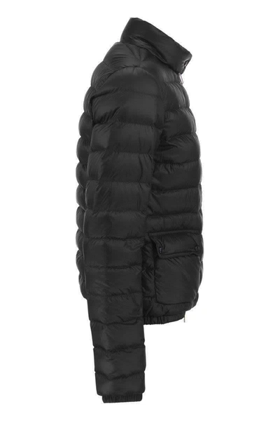 Shop Moncler Lans - Short Down Jacket In Black