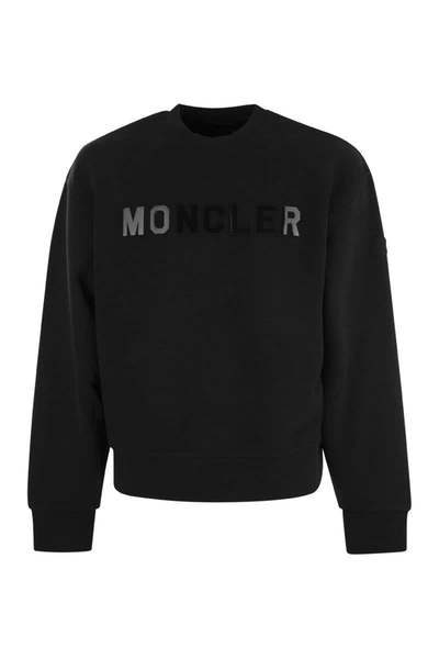 Shop Moncler Logoed Sweatshirt In Black