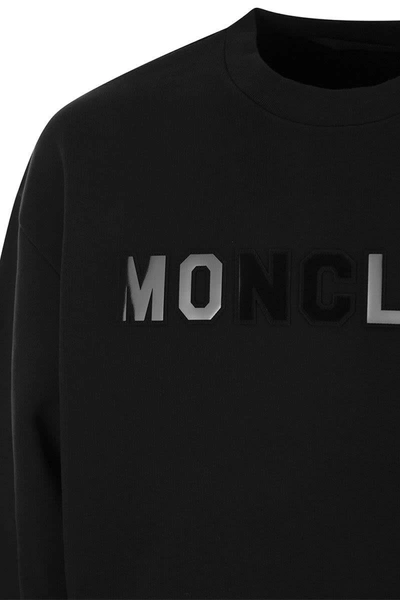 Shop Moncler Logoed Sweatshirt In Black