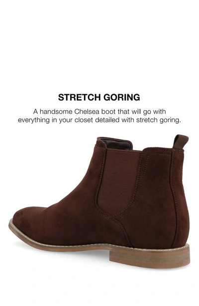 Vance Co. Men's Marshall Wide Width Tru Comfort Foam Pull-on Round Toe Chelsea Boots In Brown