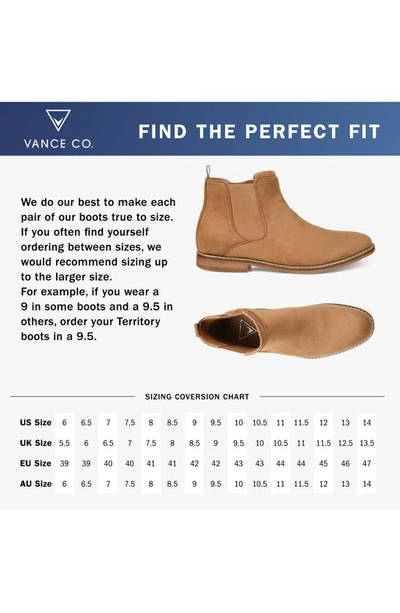 Vance Co. Men's Marshall Wide Width Tru Comfort Foam Pull-on Round Toe Chelsea Boots In Brown
