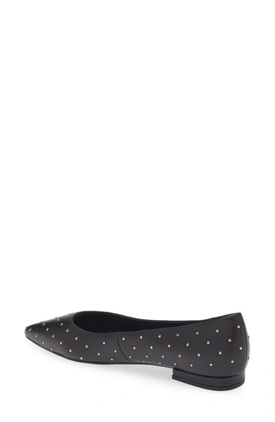 Shop Cecelia New York Brie Stud Pointed Toe Flat In Black