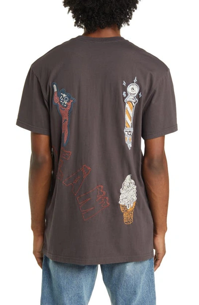 Shop Icecream Consume Embroidered Graphic T-shirt In Shale