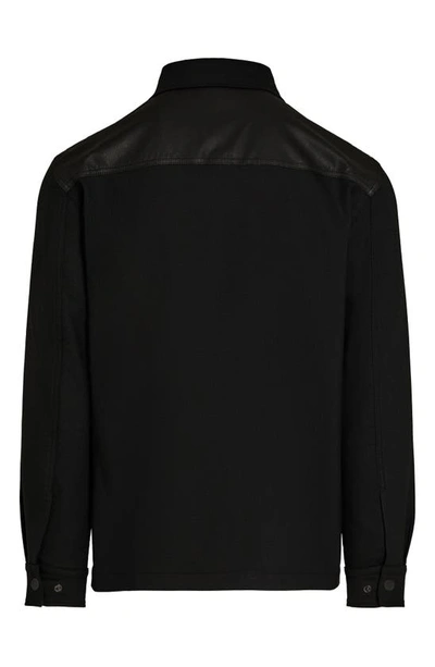 Shop Alphatauri Nylon Pocket Woven Overshirt In Black