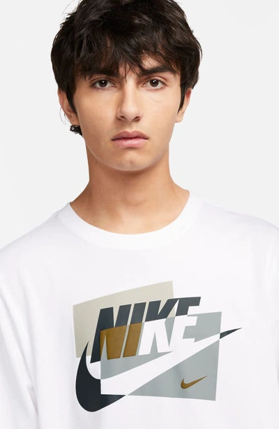 Shop Nike Puff Print Long Sleeve Graphic T-shirt In White