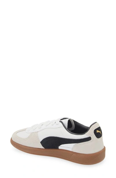 Shop Puma Palermo Leather Sneaker In  White-vapor Gray-gum