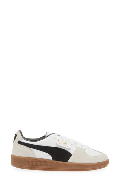 Shop Puma Palermo Leather Sneaker In  White-vapor Gray-gum