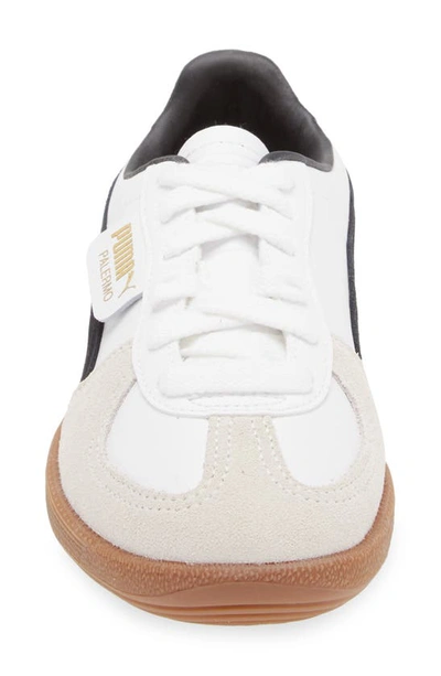 Shop Puma Palermo Leather Sneaker In  White-vapor Gray-gum