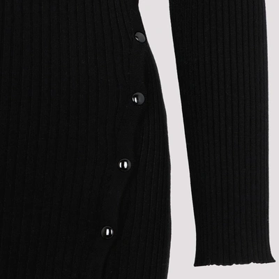 Shop Courrèges Multistyling Rib Knit Long Dress In Black