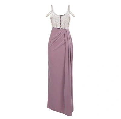 Shop Elisabetta Franchi Dress In Pink &amp; Purple