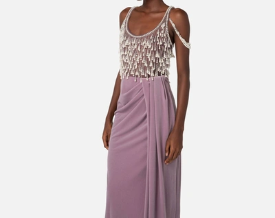 Shop Elisabetta Franchi Dress In Pink &amp; Purple