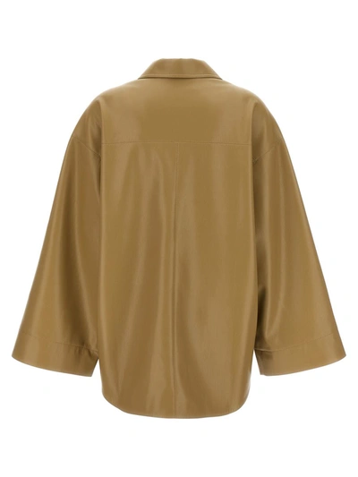 Nanushka Clarice Shirt And Blouse Green In Green