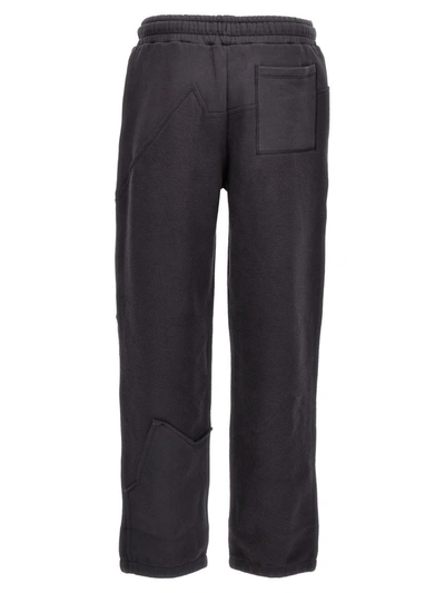Objects Iv Life Grey Logo Embroidered Joggers In Gray