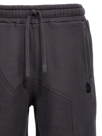 Objects Iv Life Grey Logo Embroidered Joggers In Gray