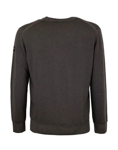 Paul & Shark Crewneck In Extrafine Merino Wool In Brown