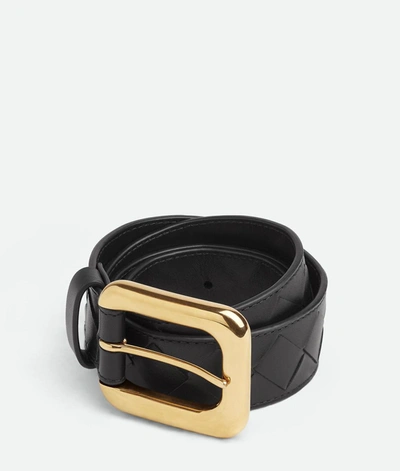 Shop Bottega Veneta Braided Belt Accessories In Black