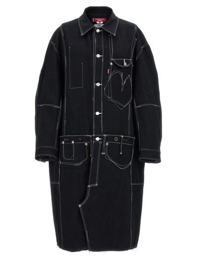 Shop Junya Watanabe Coat Collab. Levi's In White/black