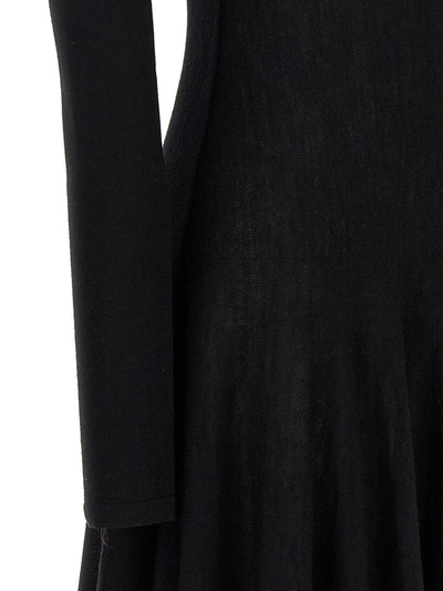 Shop Khaite 'dani' Dress In Black