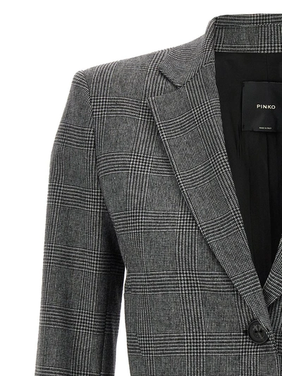 Shop Pinko 'godzilla' Cropped Jacket In Gray