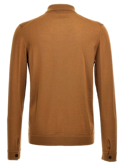 Shop Roberto Collina Knitted Shirt In Beige
