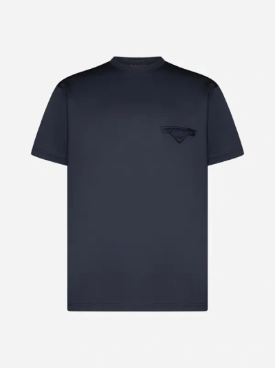 Shop Low Brand Chest-pocket Cotton T-shirt In Dark Navy