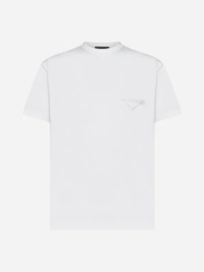 Shop Low Brand Chest-pocket Cotton T-shirt In White