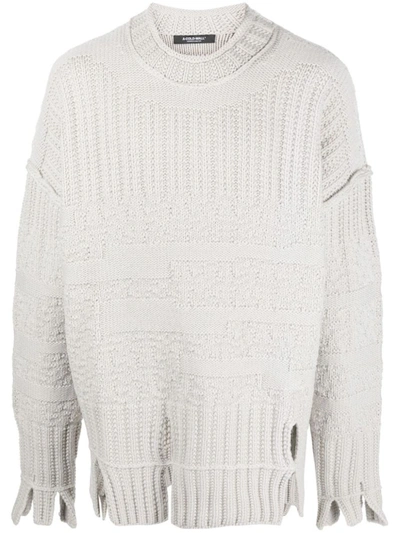 Shop A-cold-wall* Textured Mock Neck Knit In Ivory