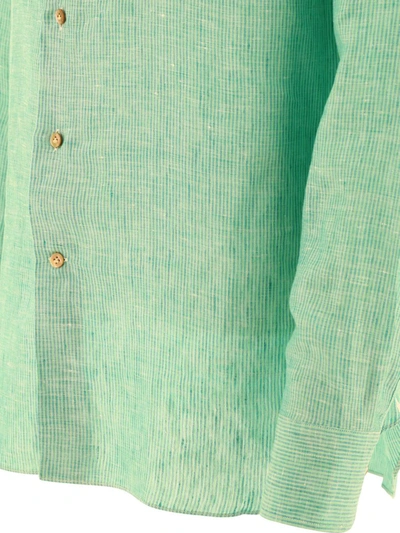 Shop Borriello Striped Shirt In Green