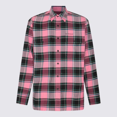 Shop Givenchy Multicolour Pink Cotton And Virgin Wool Blend Check Shirt In Multi Pink