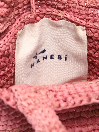 Shop Manebi Manebí "raffia Summer Mini" Handbag In Pink