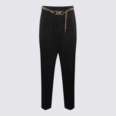 Shop Michael Michael Kors Black Stretch Logo Chain Pants