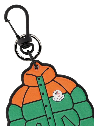 Shop Moncler Keychain 'jacket' In Multicolor