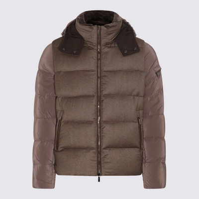 Shop Moorer Brown Puffer Casciano Down Jacket