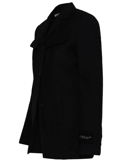 Shop Off-white Black Wool Blazer Jacket