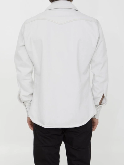 Maison Margiela Cotton Denim Shirt In White