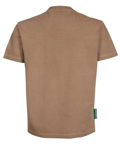 Shop Dsquared2 Cotton Crew-neck T-shirt In Beige