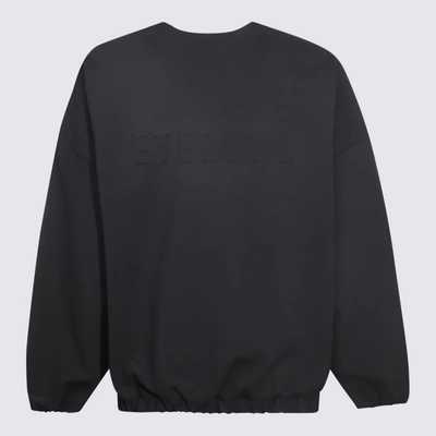 Shop Fear Of God Black Cotton Sweatshirt In Nero