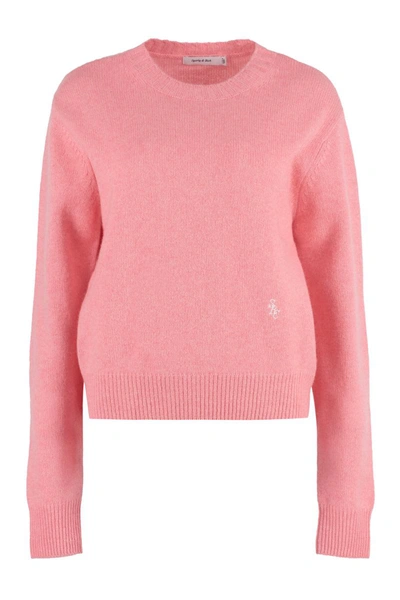 Shop Sporty And Rich Sporty & Rich Cashmere Crew-neck Sweater In Pink