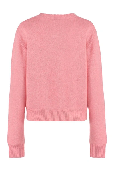 Shop Sporty And Rich Sporty & Rich Cashmere Crew-neck Sweater In Pink
