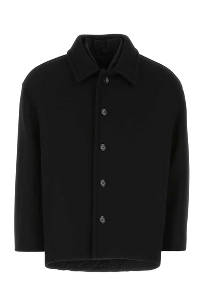 Shop Valentino Garavani Coats In Black