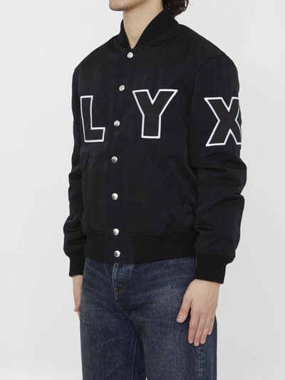 Shop Alyx Logo Varsity Jacket In Black