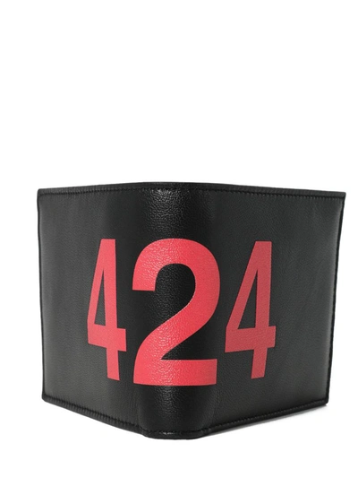 Shop 424 Logo Wallet In Black
