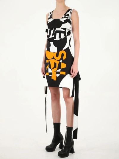 Shop Burberry Printed Dress In Multicolor