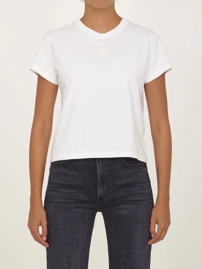 Shop Alexander Wang White T-shirt With Logo