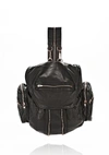 Alexander Wang Mini Marti Backpack In Washed Black With Rose Gold In Black