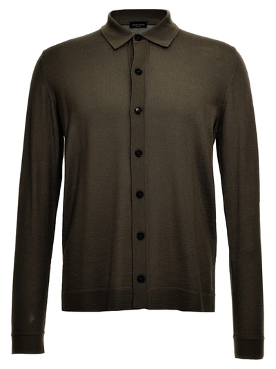Shop Roberto Collina Knitted Shirt Shirt, Blouse Green