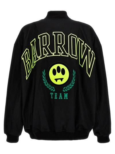Shop Barrow Logo Embroidery Bomber Jacket Casual Jackets, Parka Black